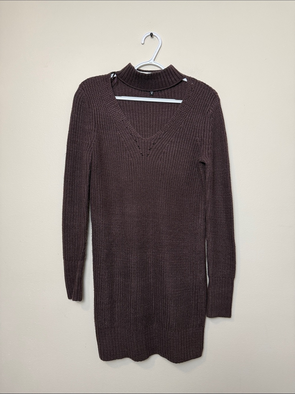 Dynamite V-Neck Chunky Knit Sweater Dress size XS